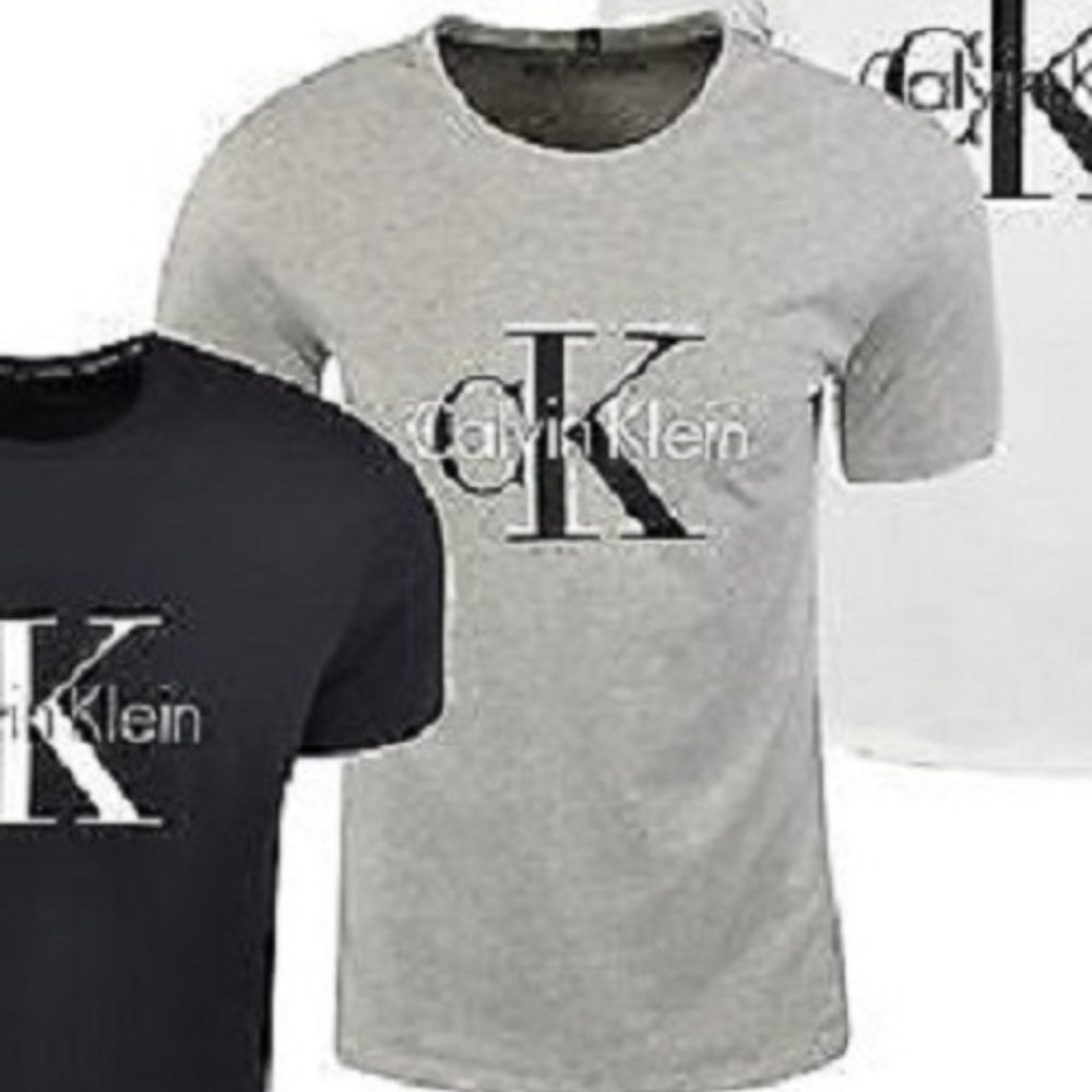 NWT CK Calvin Klein Logo T Shirt Heather Grey S M L